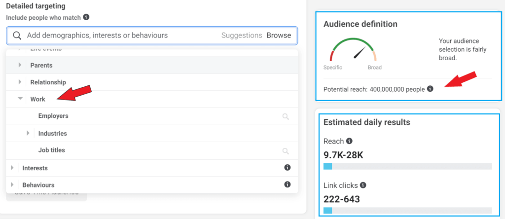 Target Audience on Facebook - Focus On Where Your Target Audience Works