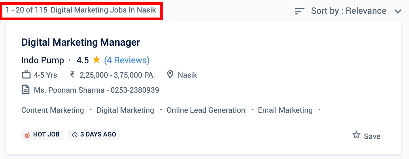 Digital marketing jobs in Nashik