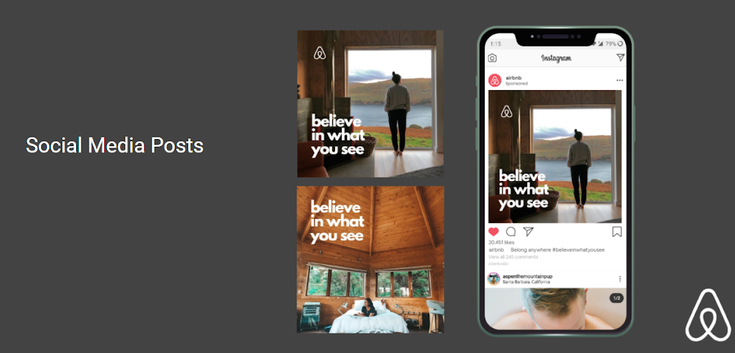 Airbnb case study Socail Media Post