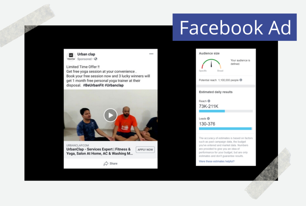 urbanclap marketing strategy Facebook Ads - Urban Company Marketing Strategy and Case Study