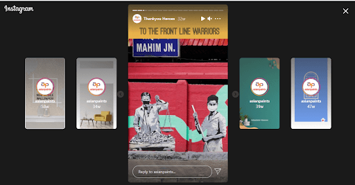 Marketing Strategy of Asian Paints and Case Study - Asian Paints Digital Marketing Strategy - Instagram Stories