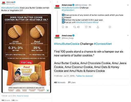 Marketing Strategy of Amul Case Study - Amul’s Digital Marketing Strategy - Amul on Twitter - Contests and Giveaways