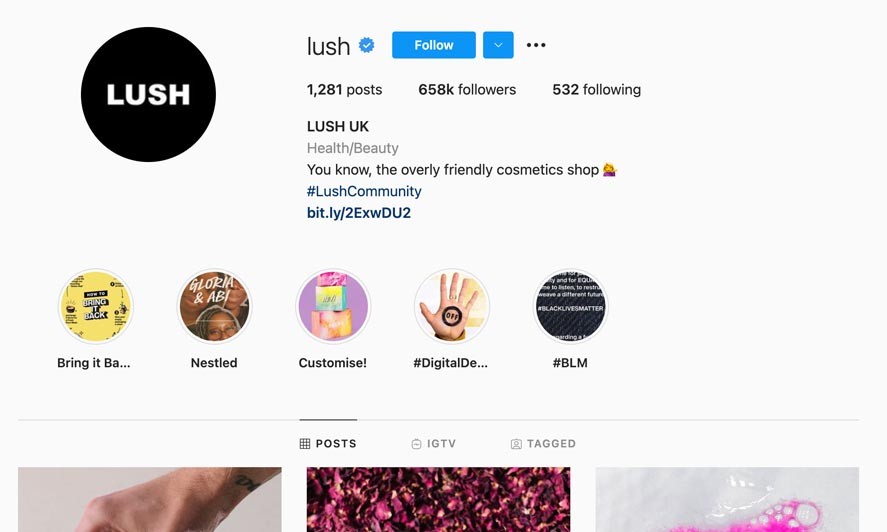 Marketing Strategy of Lush - A Case Study - Digital Marketing Strategy - Instagram