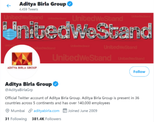 Aditya Birla Group Twitter Handle | IIDE