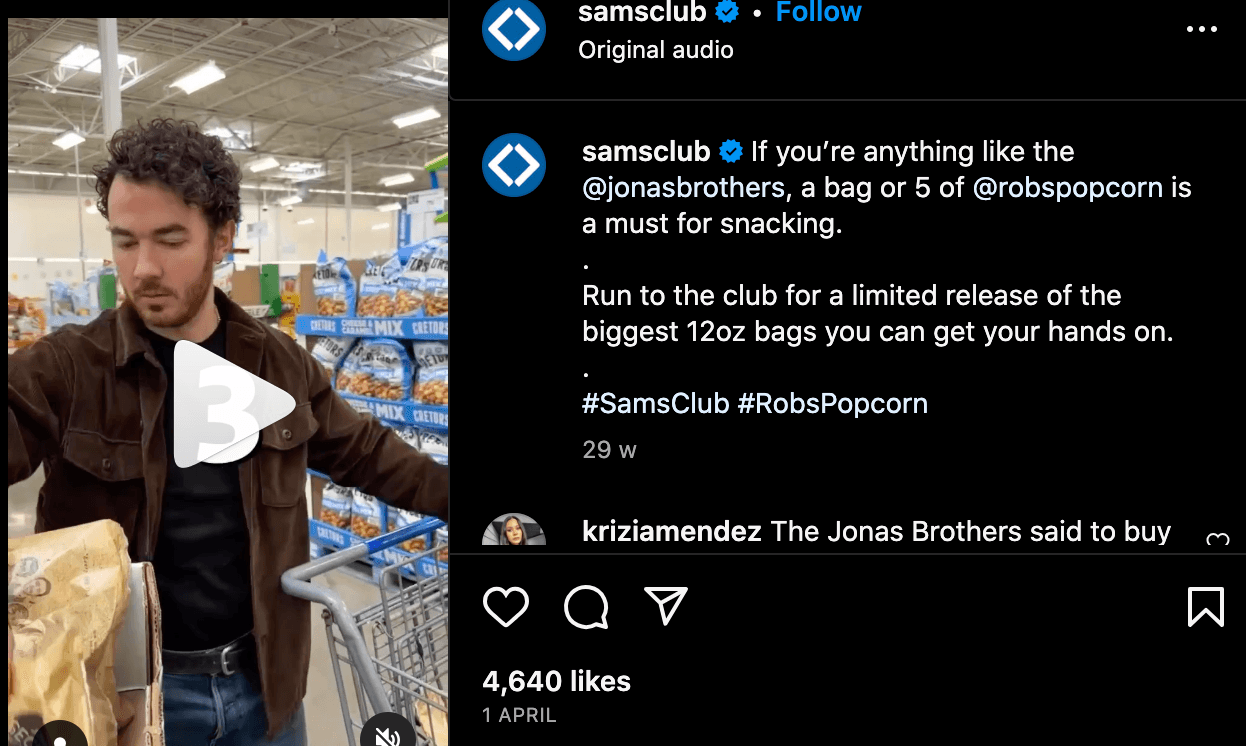 sam's club jonas brother