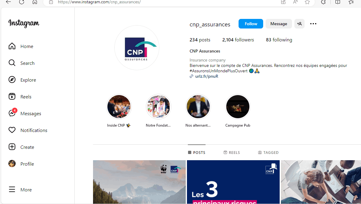 cnp assurance instagram profile