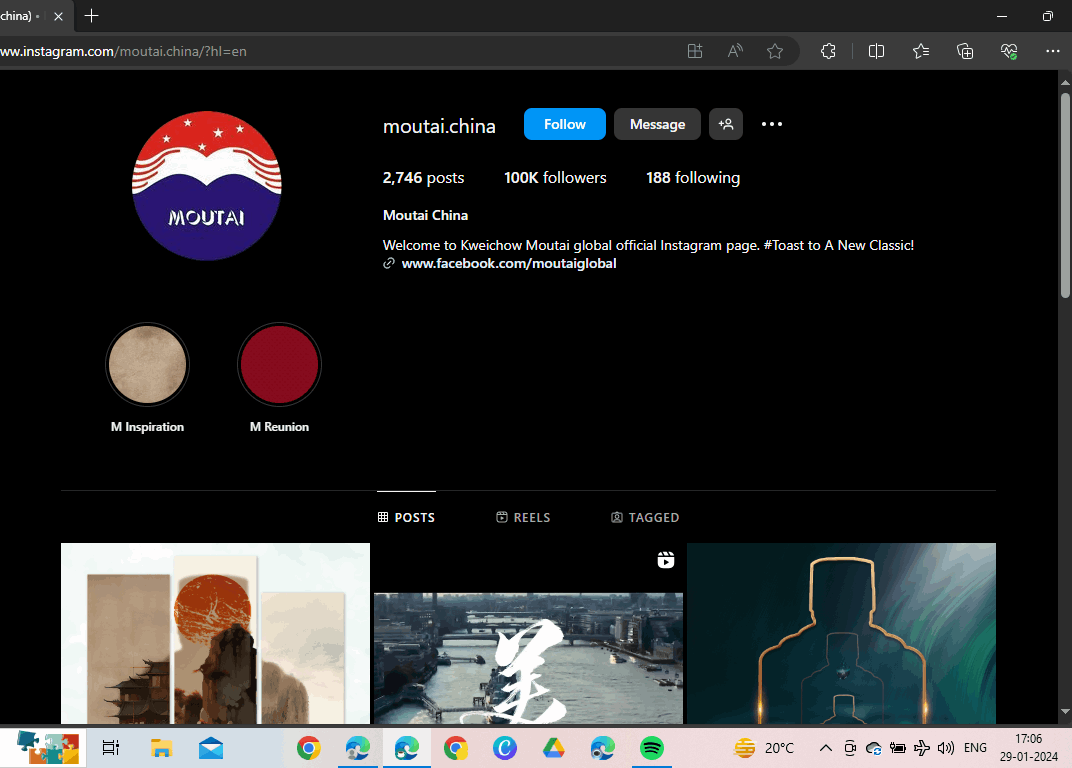 Moutai Instagram Profile
