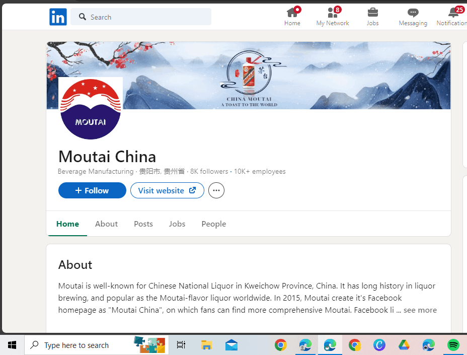 Moutai Linkedin Profile