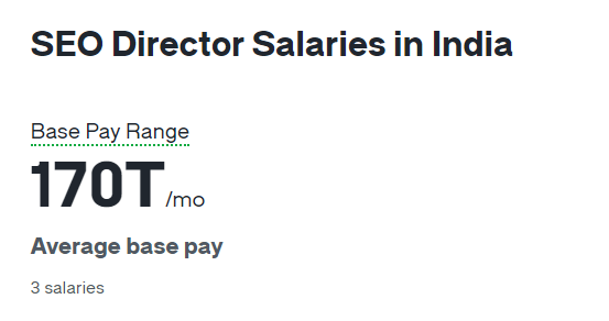 seo salary in india -  Image of seo director salary