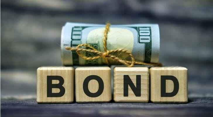 passive income ideas - Blocks that spell out the word 'bond' with a roll of money placed on top 